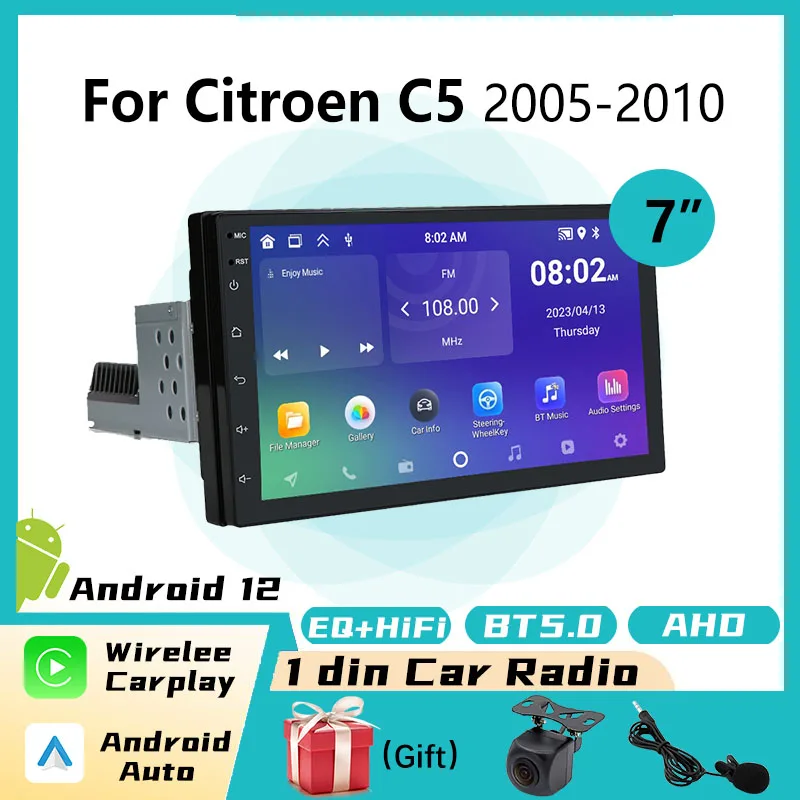 

1din Android Car Multimedia for Citroen C5 2005-2010 Radio Stereo Head Unit CarPlay Screen Autoradio GPS Navigation Auto