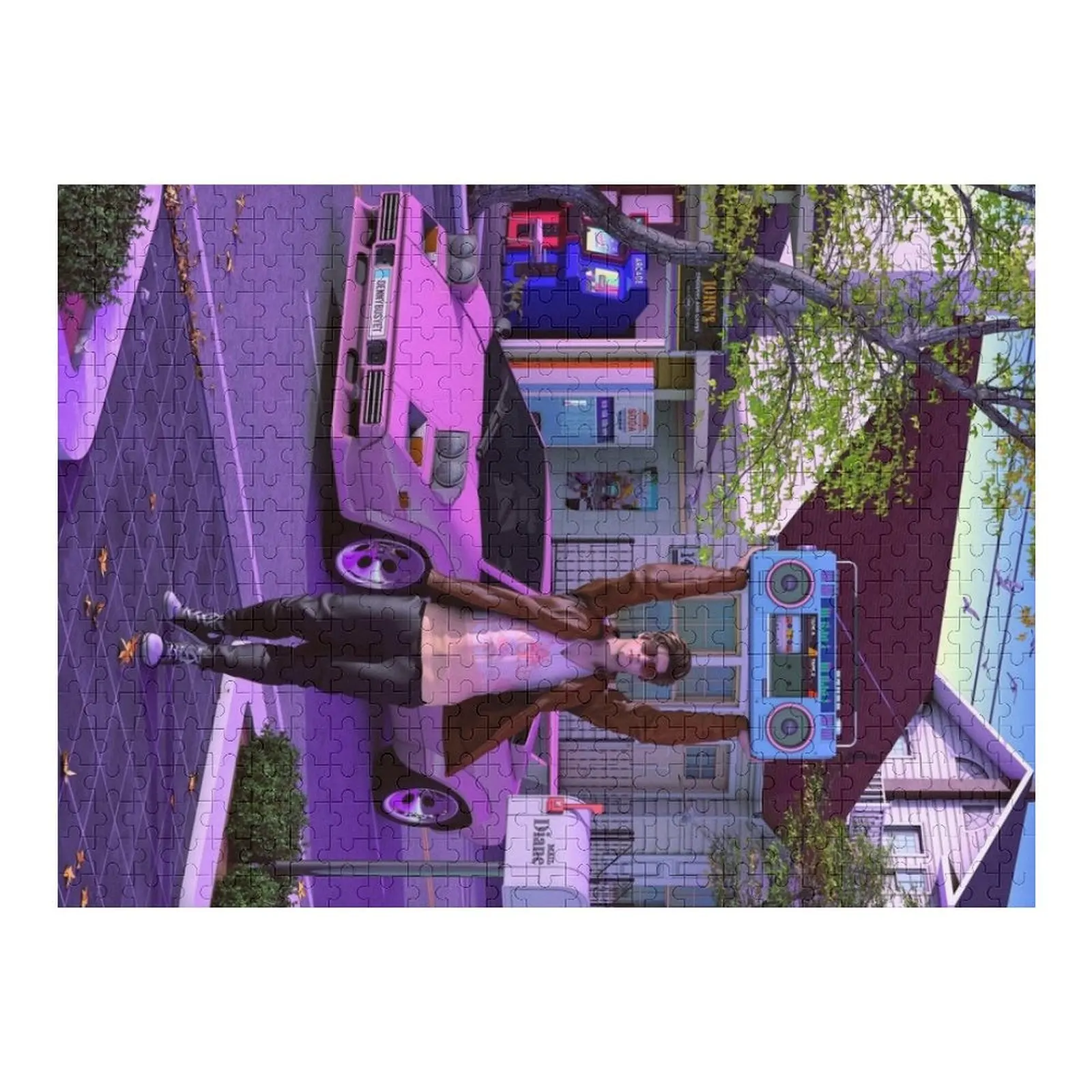 

The 80s Iconic Boombox Scene Jigsaw Puzzle Customizeds For Kids Game Children Puzzle