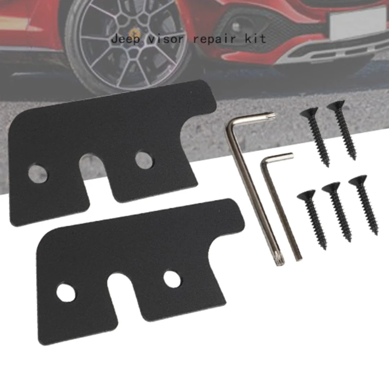 1Pair Sun Visors Clip Quick Repair Maintenance Refurbishment Package Aluminum Alloy Effortless Operation for JK Sunshade