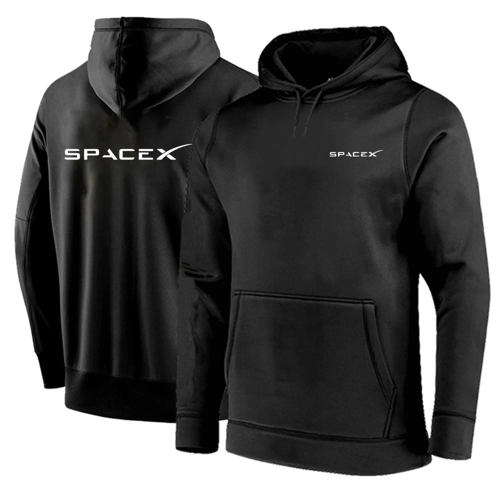 

2025 SpaceX Space X New Printing Men Spring and Autumn Solid Color Pullover Hoodies Loose Fashion Clothing Hooded Tops