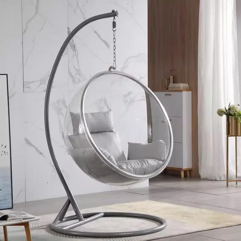 Simple high-end lazy hanging chair household living room balcony stainless steel bracket outdoor bird's nest hanging basket