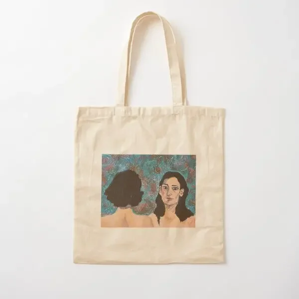 

Fleabag Painting Cotton Canvas Bag Travel Printed Fabric Designer Casual Grocery Ladies Women Fashion Shoulder Bag Foldable