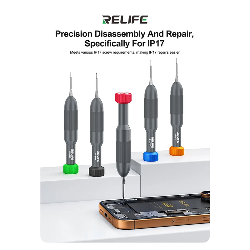 Destornillador de cabeza de cohete RELIFE RL-717, broca de acero S2 extra dura, fuerte adsorción magnética, destornillador de reparación de desmontaje de precisión