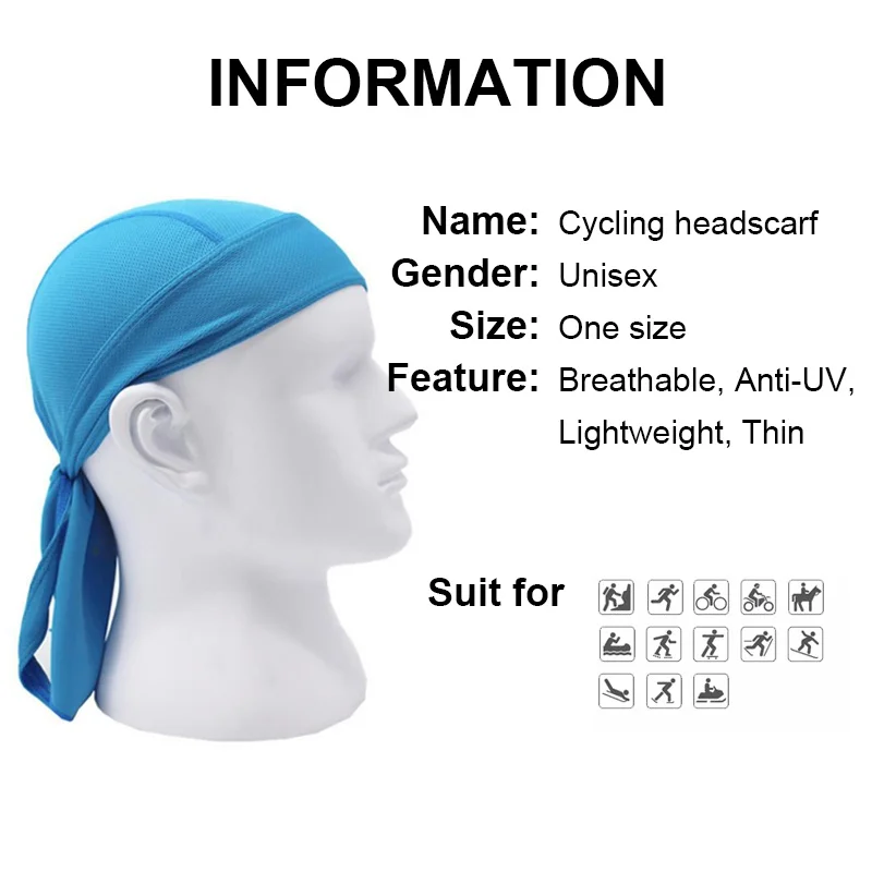 Outdoor Headband Sport Wicking Cap Riding Quick-drying Sports Headband Moisture Breathable Sunscreen Hood Scarf Small Cap