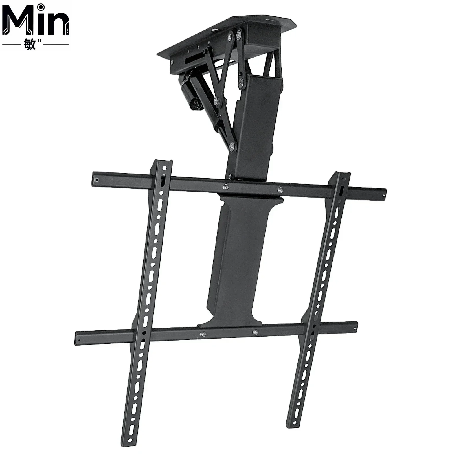 2025 Motorized Hidden Ceiling TV Lift Drop Down Flip Down TV Mount Bracket with Remote Control