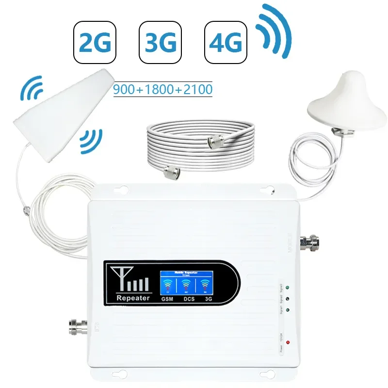 

Amplifier 900/1800/2100mhz Tri Band Lte Gsm Signal Booster Repeater