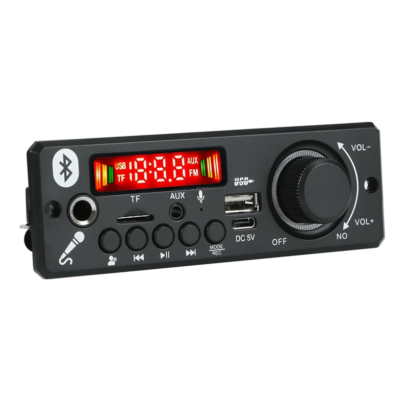 M13K-Bluetooth MP3 WAV Decoder Board Amplifier Handsfree Mikrofon Audio Mobil USB TF Radio Mp3 Player Speaker