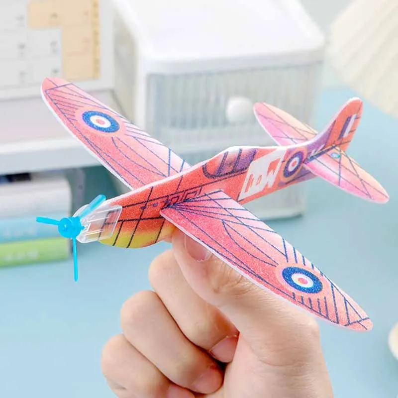 5 pçs espuma boomerang aeronave mágica simulação espuma modelo de aeronave diy montado brinquedo crianças ao ar livre brinquedos interativos presentes