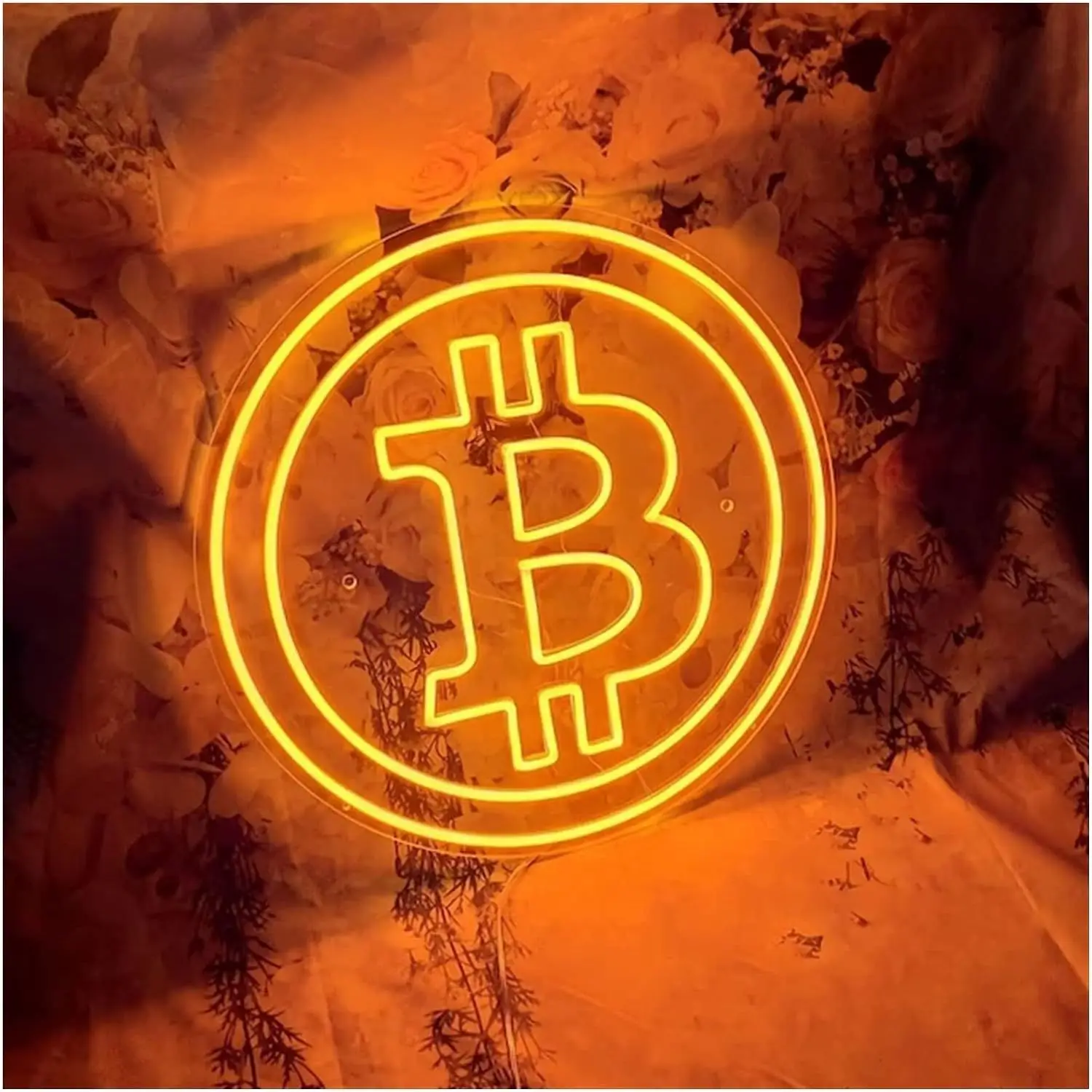 Bitcoin Neon Sign, Neon Wall Decoration with Dimmer Switch, USB-powered, LED Neon Light Sign for Bars, Parties, Restaurants