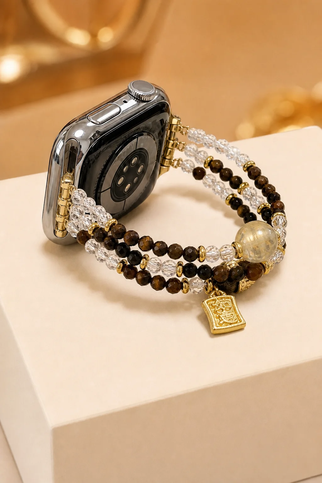 Light luxury fashion metal watch strap compatible with iWatch strap 38mm 40mm 41mm 42mm 44mm 45mm 49mm handmade watch strap