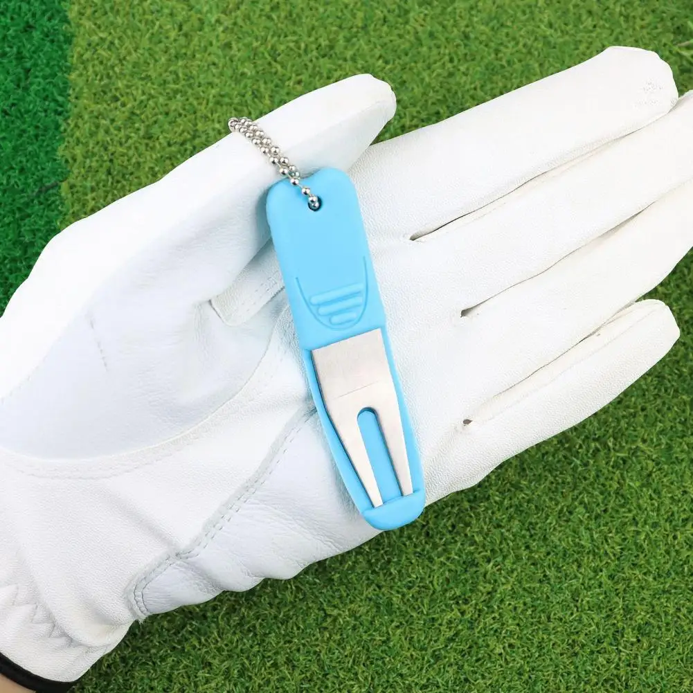 Golf Fork  Practical Hanging Ring High-Hardness  Golf Green Fork Divot Tool for Golf Lover