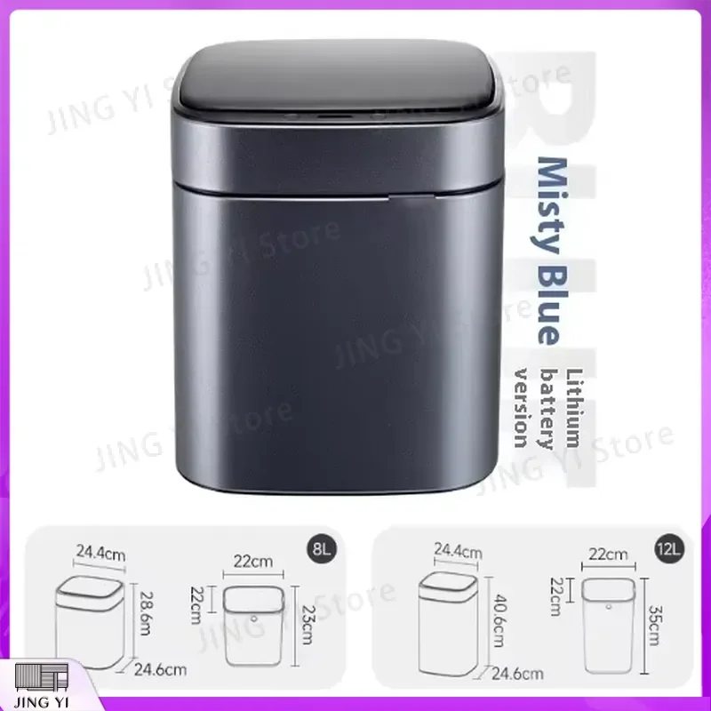 Smart Trash Can Automatic Sensor Stainless Steel Waste Bin Touchless Garbage Can for Kitchen Bathroom Bedroom Living Room