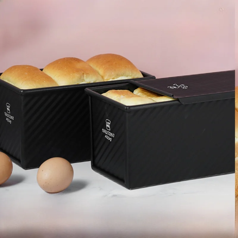 

Low Sugar 450g Toast Mold Baking Pan Wave Pattern Non-Sti Bread ing Kitchen Tool for Home Use Oven Se