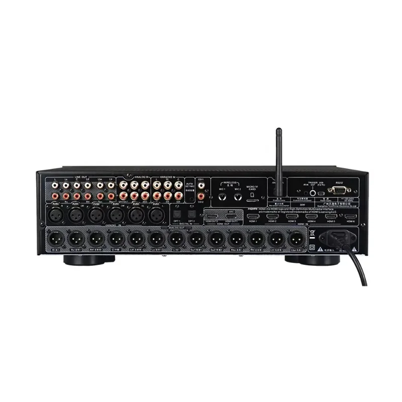 7.2.4 Dolby Atmos Audio Digitale Blueteeth HDMI Av Decoder Karaoke Preamplificatore Home Theater Musica Preamplificatore