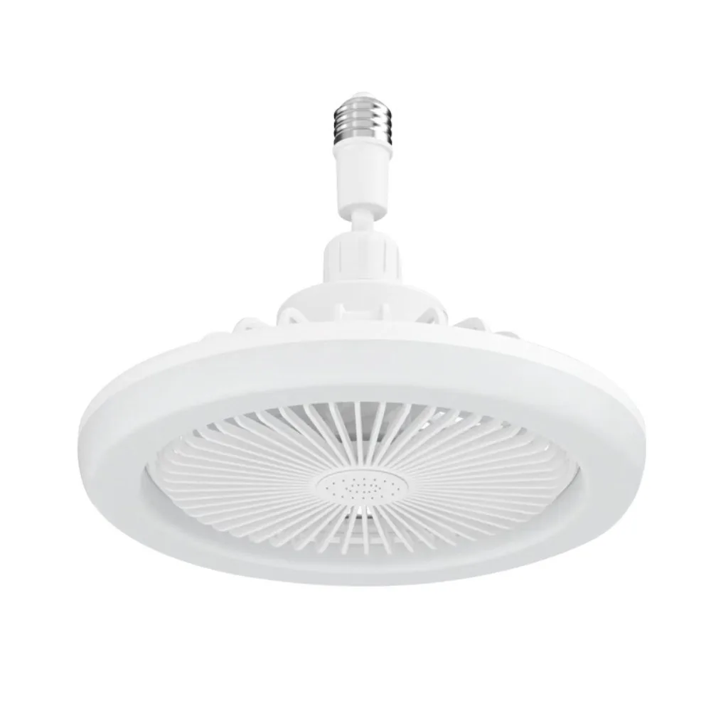 

Dimmable E27 Fan Light E27 Spiral Lamp Holder Three-speed Mode E27 Fan Lamp Silent Adjustable Fan Ceiling Light Bedroom