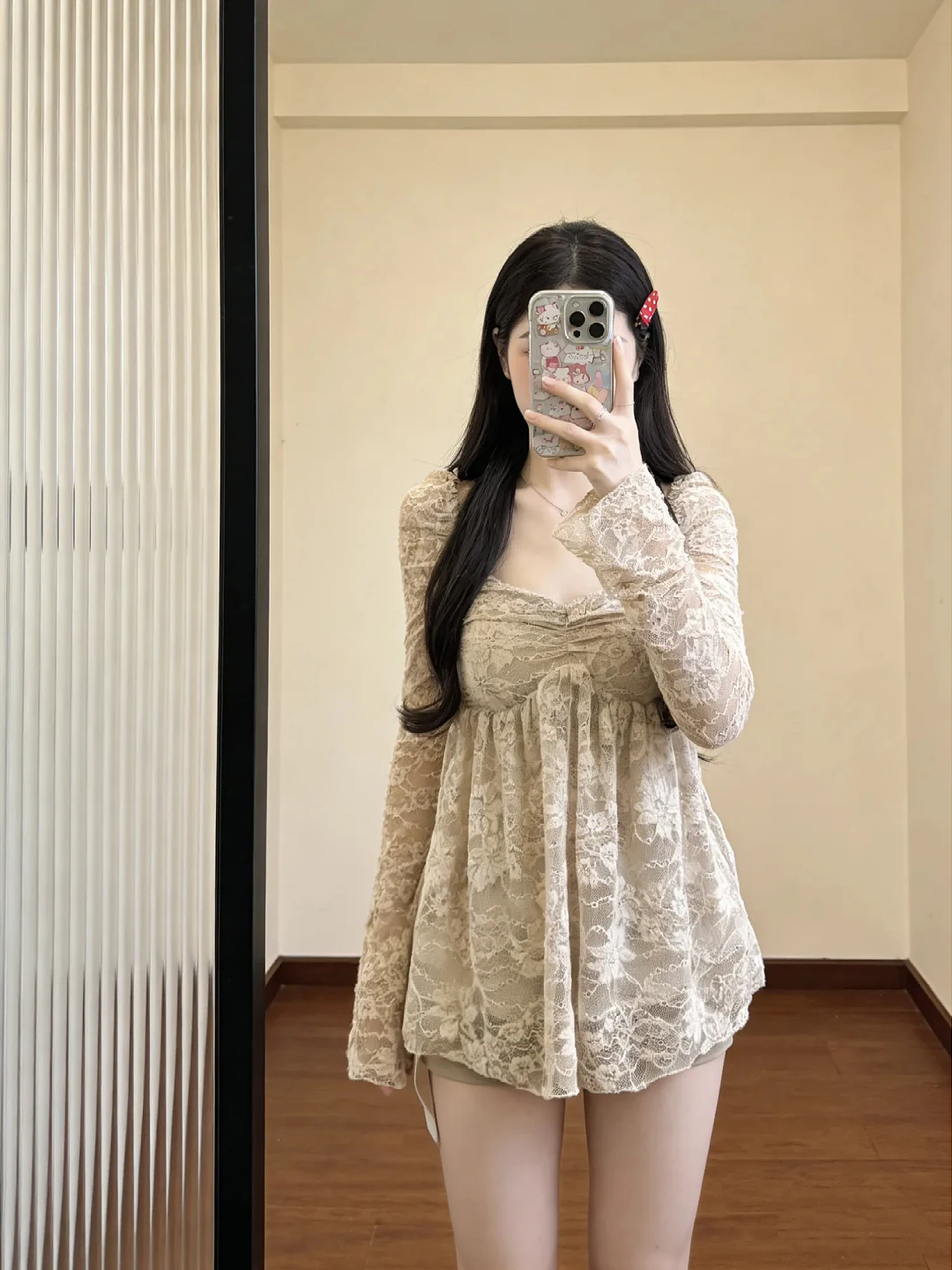 

Romantic Large Size Lace Shirt Women's Loose Long Sleeve Square Collar Slimming Versatile Top Korean Style Commute Fashion