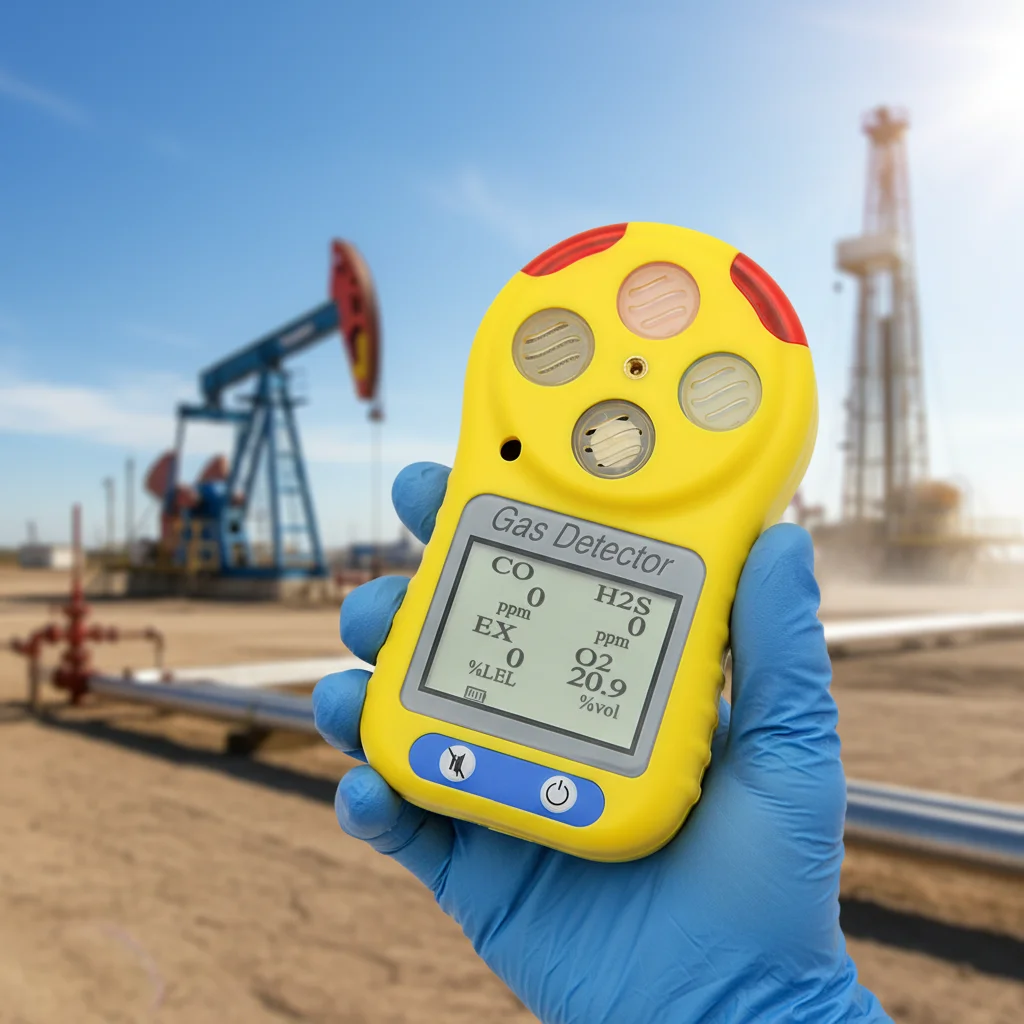 ATEX Portable 4 in 1gas Monitor CO O2 H2S LEL CH4 Multi Gas Alarm Detector