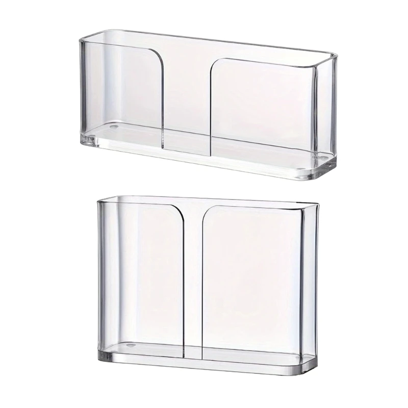 

Y166 Elegant Napkin Organizers Stand Transparent Acrylic Luncheon Napkins Dispenser Serviette Organizers for Kitchens