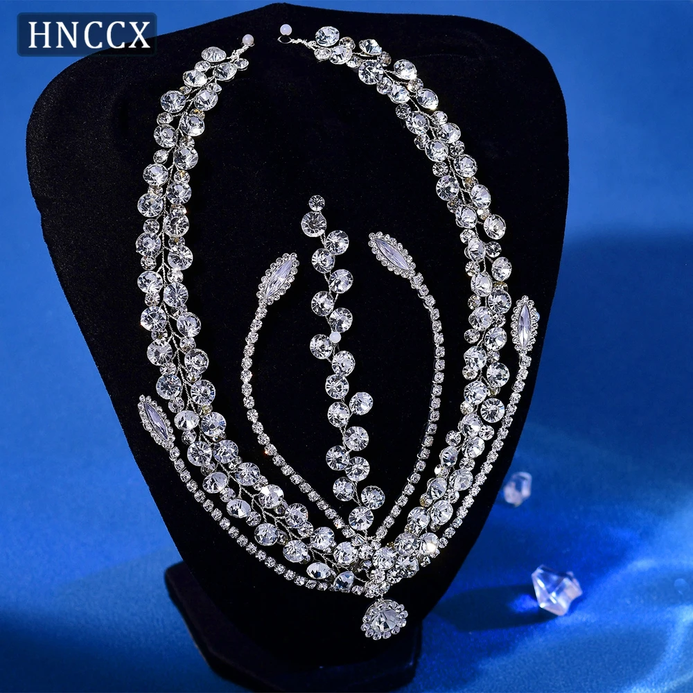 

HNCCX Wedding Rhinestone Chain Hair Accessories Bridal Forehead Decoration Shiny Bride Headwear Women Headdress For Party CP669