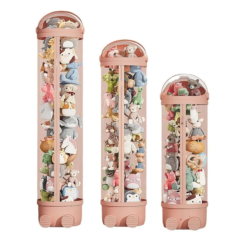 Transparante pop opbergdozen pluche kinderspeelgoed organisatie DIY rits opslag speelgoed kisten en organisatoren kind kerstcadeau - afbeelding 2