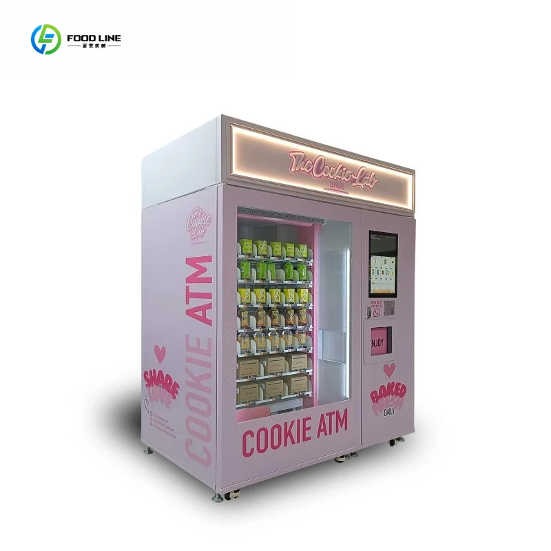 Fresh Food Vending Machine with Elevating Function & Flexible Robotic Gripping System FL Customized Cake Vending Machine
