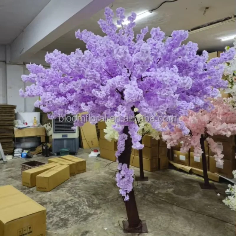 

BL-GP10 Artificial Tall Cherry Blossom Trees Green Plant Large Greenery Metal Trunk Decoration Plants Artificial Flowers Tree