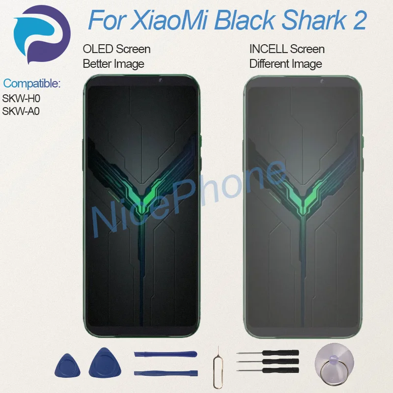 New And Tested For XiaoMi Black Shark 2 LCD Display Screen Touch Panel Digitizer SKW-H0/A0 Black Shark 2 Screen Display