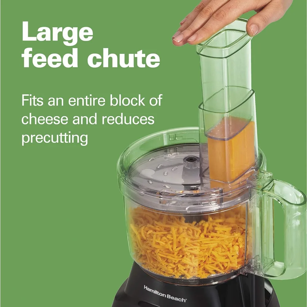 Food Processor & Vegetable Chopper for Slicing, Shredding, Mincing, and Puree, 8 Cup, 2 Speeds Plus Pulse and 450 Watts, Black