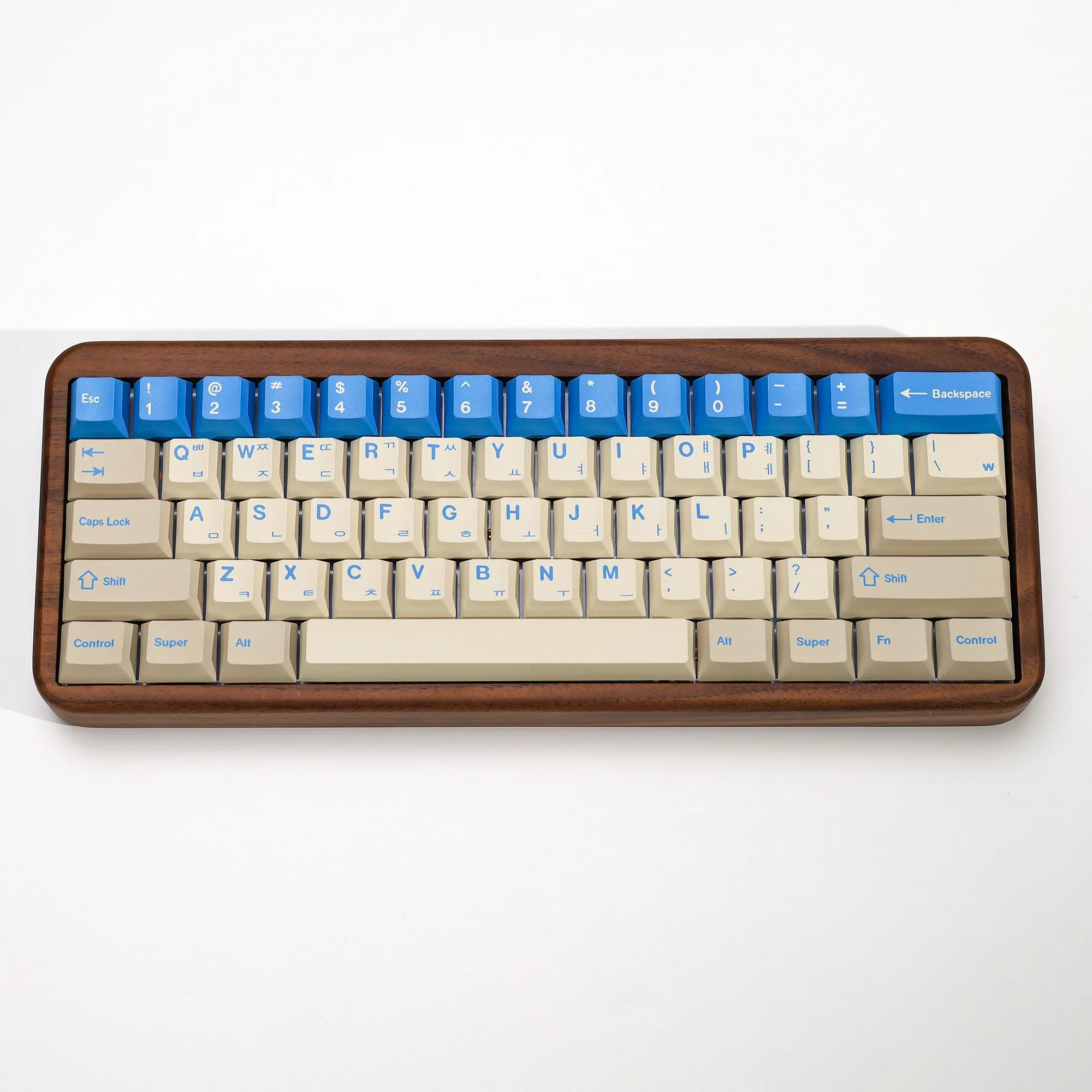 KBDiy PBT GMK Blue Alert Keycap Korean for Mechanical Keyboards Gaming Retro 143 Keys Caps for MX Switch Cherry Profile ISO