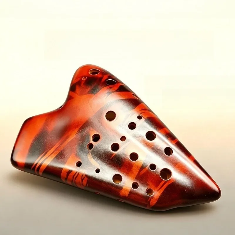 3-tube AC Ocarina Professional Sound Healing Ceramic Ocarina Children Beginner Portable Ocarinas Small Orff Musical Instruments