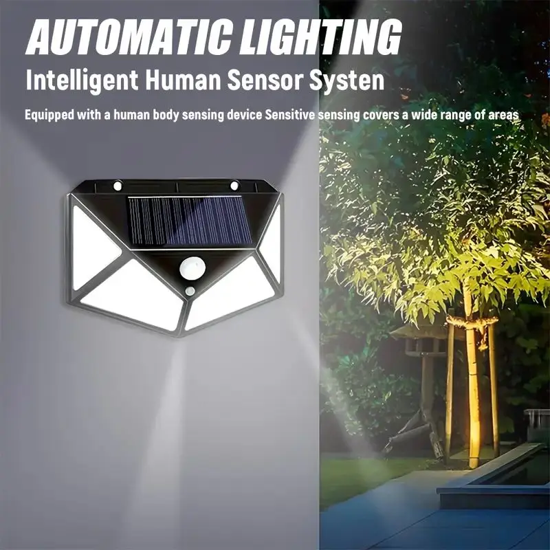 

1/2/4/8PCS100 LED Solar Wall Light Intelligent Lighting Control Motion Sensor Suitable for RV Outdoor Travel Gatherings