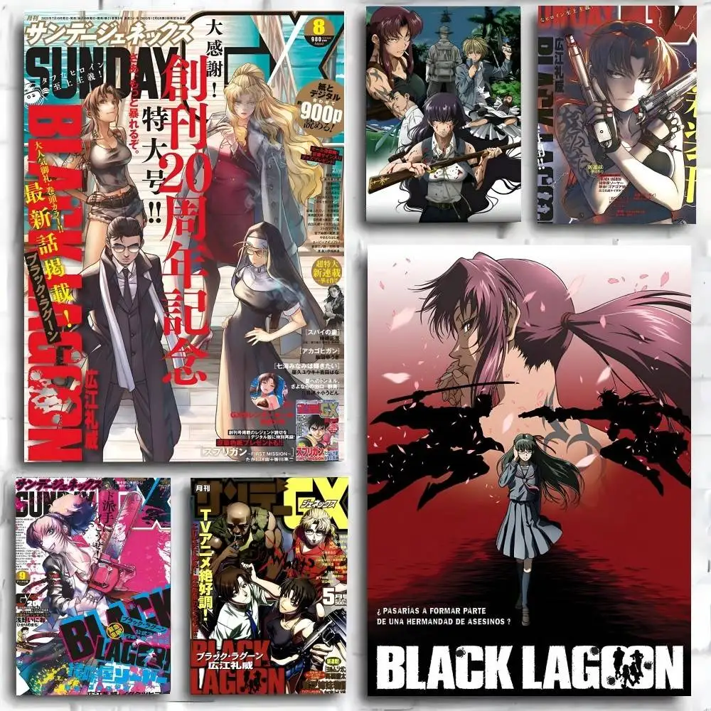 Anime Black Lagoon Poster Art Print Anime Style Home Decor Ideal Gift Perfect Room Decor