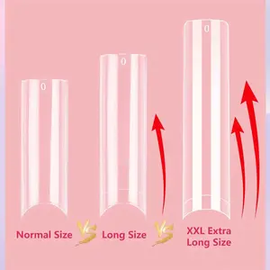 120 Stücke langer und transparenter Sargnägel für Acrylnagelhallen und DIY-Kunstkunst-Halbfinished-Produkt Schlammkleber 12 Hauptverkäufe scharfen Nagel - №8