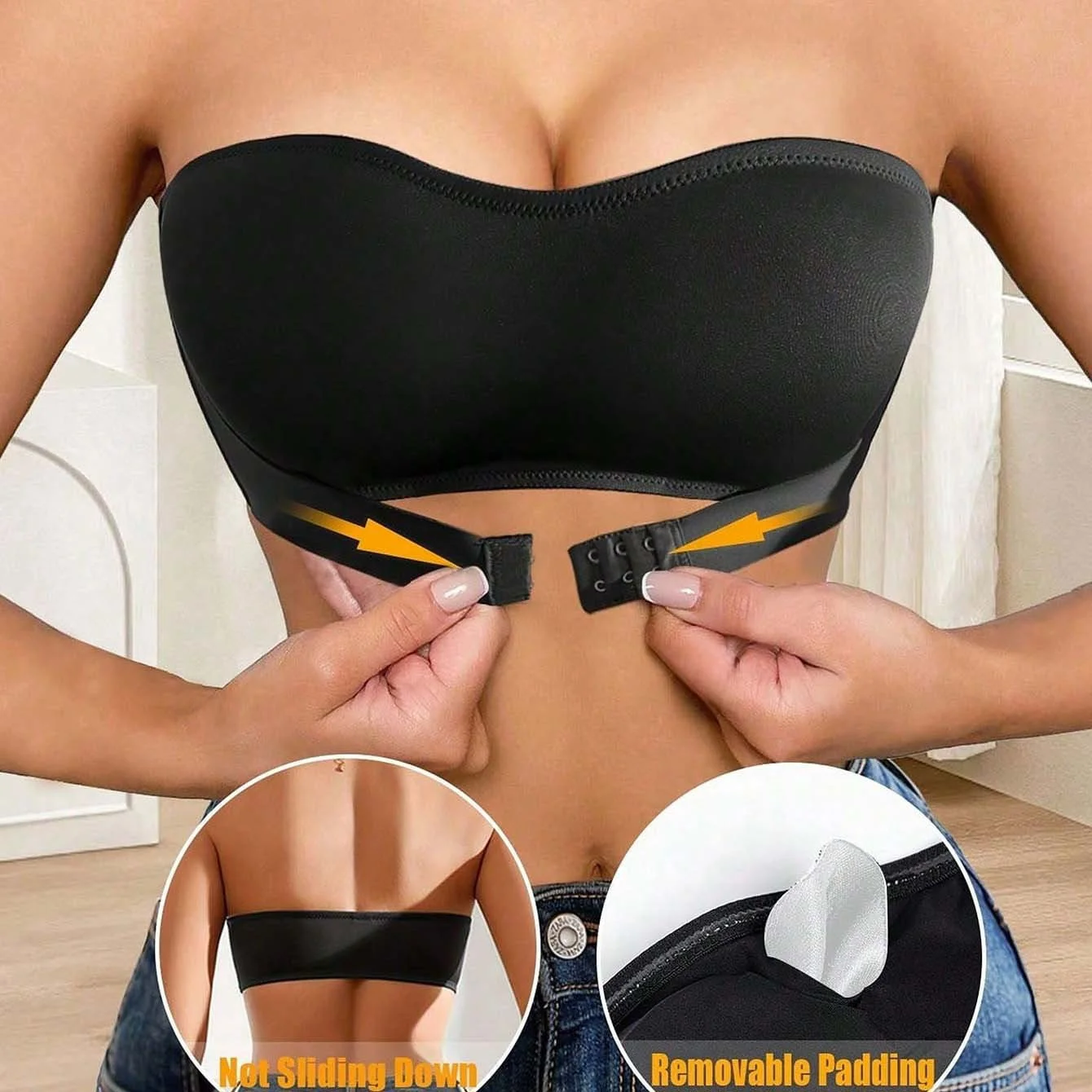 Wirefree Bra Comfort - Sujetador con Cierre Frontal, Relleno Extraíble,