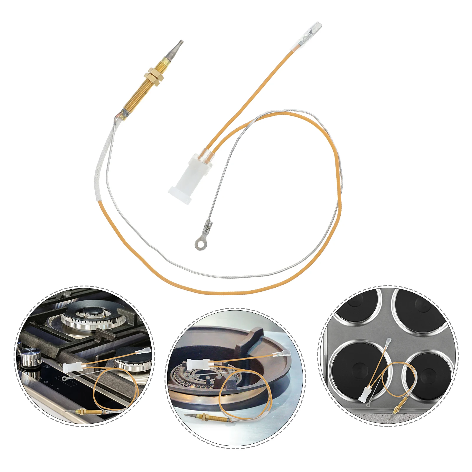 

Universal Gas Replacement Part Replaceable Thermocouple Sensor Pin Flexible Stove Thermocouple Sensor Prop Sturdy Dual Sensing