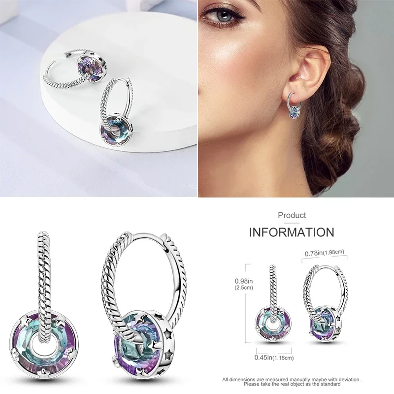 Original Design 925 Sterling Silver Luminous Firefly Pendant Earrings For Women\'s Luxurious Wedding Anniversary Jewelry Gifts