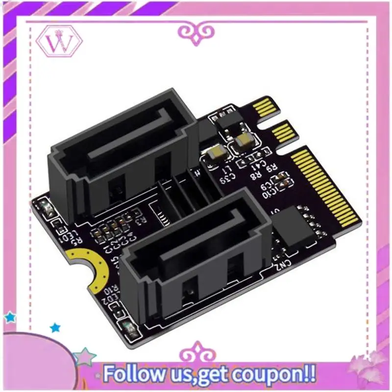 

ABSL-M.2 A Key + E Key To SATA 3 Adapter Jm582revision Card SATA III Revision Card Computers Accessories