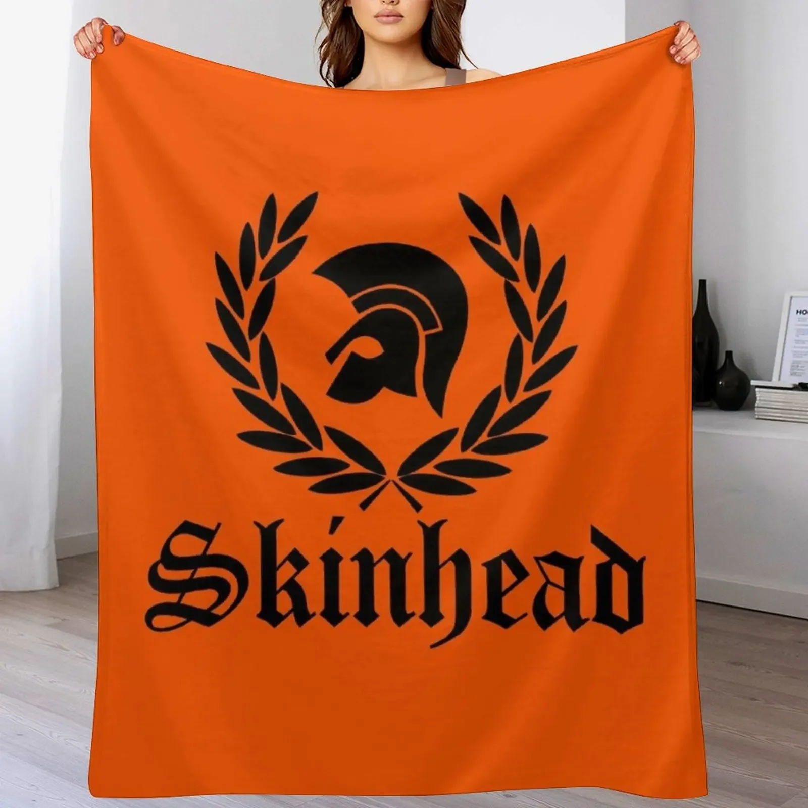 Skinhead A Message To You Throw Blanket Compact Warm Blanket for Car Road Trip
