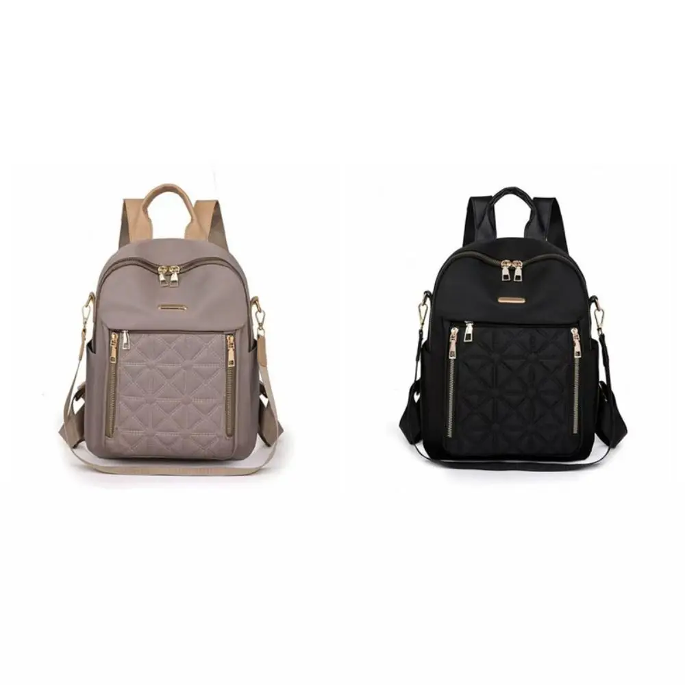 Oxford Cloth Simple Luxury Backpack Multi-functional Solid Color Solid Color Shoulder Bag Small Pack Handbag Retro Backpack Gift