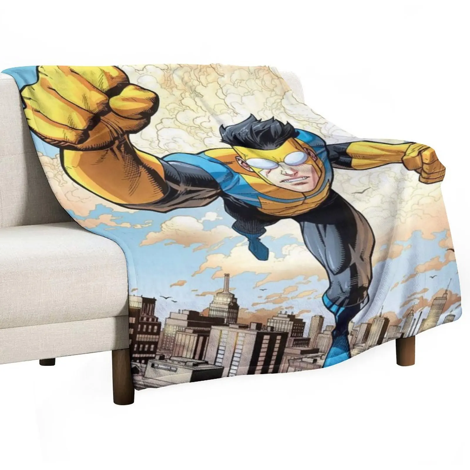 Invincible Throw Blanket Flannel Fabric Luxury Brand Blankets