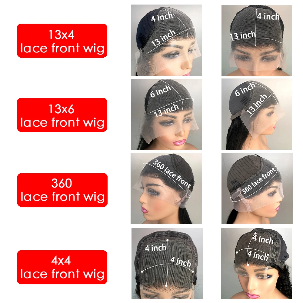 Onda de água Transparente Lace Front Perucas, Onda Profunda Frontal Peruca, 30 ", Molhado e Ondulado, Encaracolado, HD Lace Front Cabelo Humano Perucas, Pré-Arrancadas