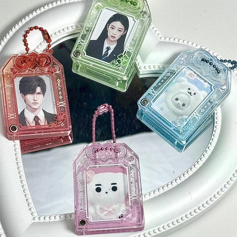 Portable Card Sleeve Acrylic Photo Pendant Lightweight Versatile Photo Pendant Kawaii Photo Display Card Sleeve