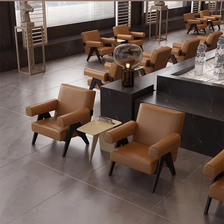 Nordic designer single sofa hotel lobby reception restaurant cafe casual sofa chair