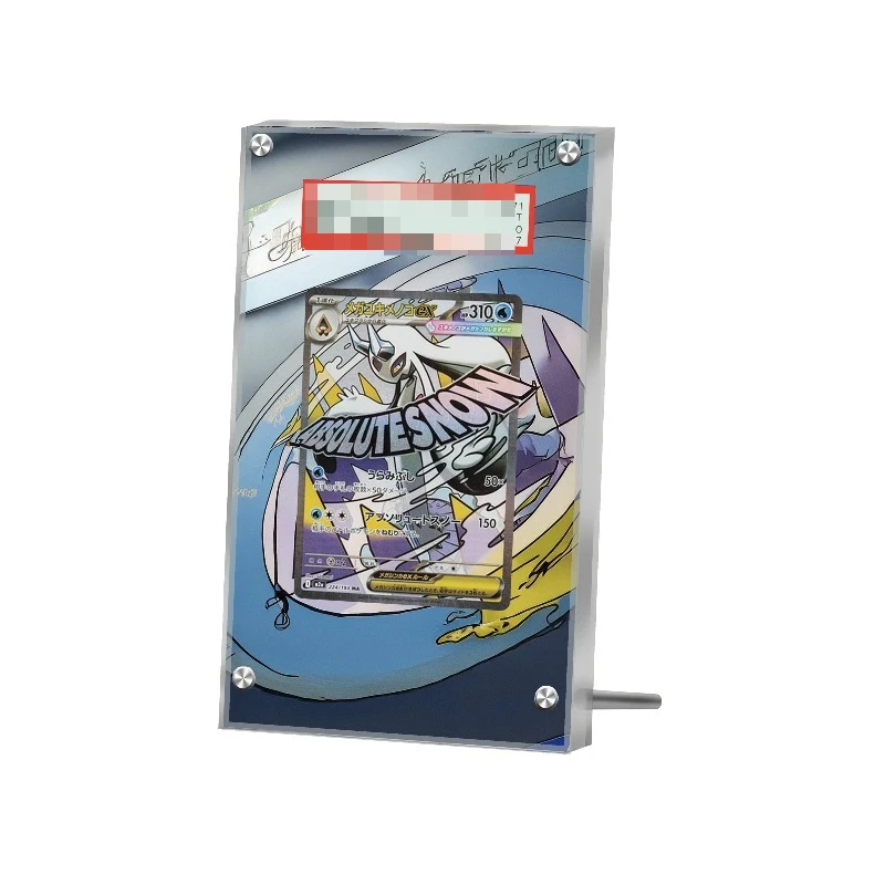 Display for Pokemon Cards PTCG Glaceon Anime Game Collection Expand Gift Self Made Acrylic Protective Case Keychain Toy