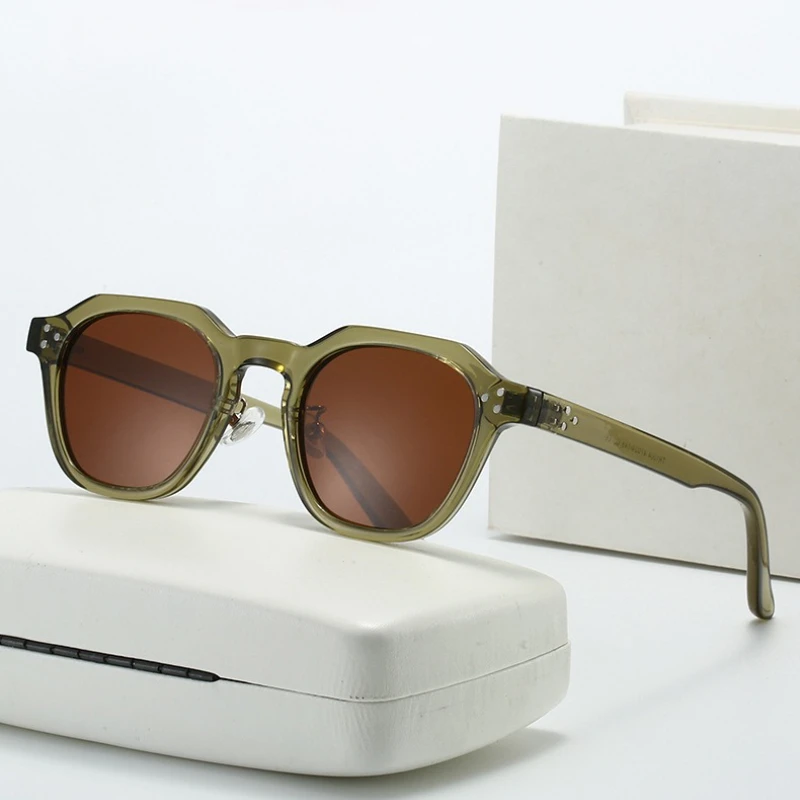 

2025 New TR9 Polygonal Advanced Street Photography Sunglasses UV400 Fashionable Retro Sunscreen and UV Sunscreen Glasses