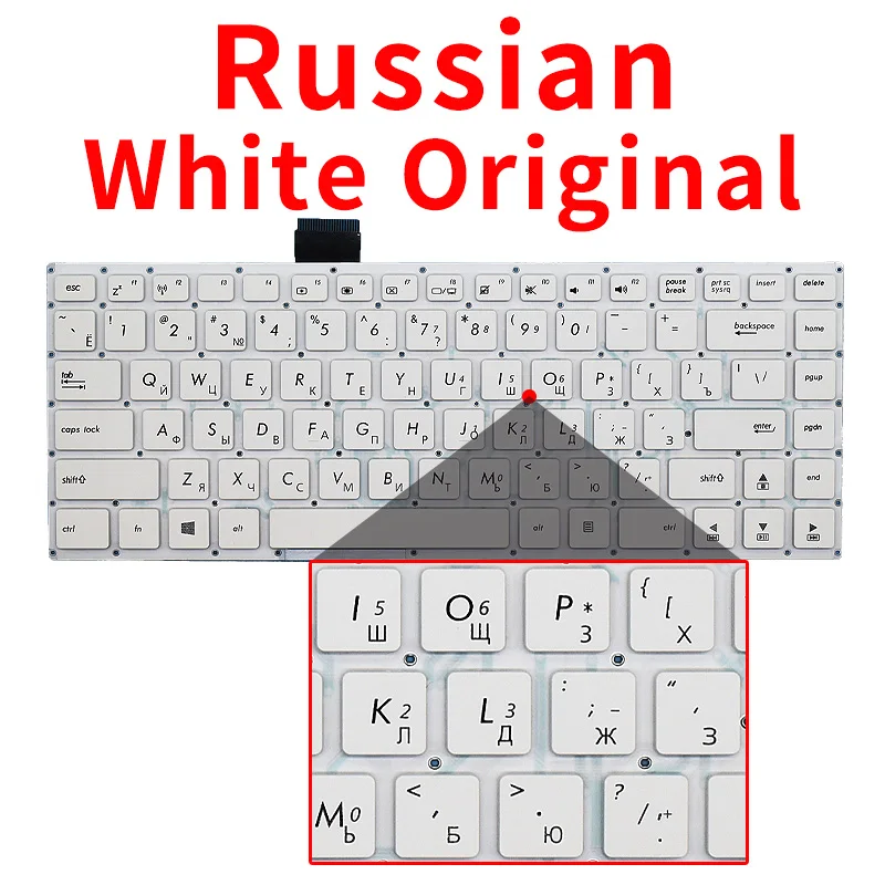 US RU Laptop Keyboard For ASUS E402 E402M E402MA E402SA E402S E403SA E402N With Frame English Replacement Notebook Keyboards