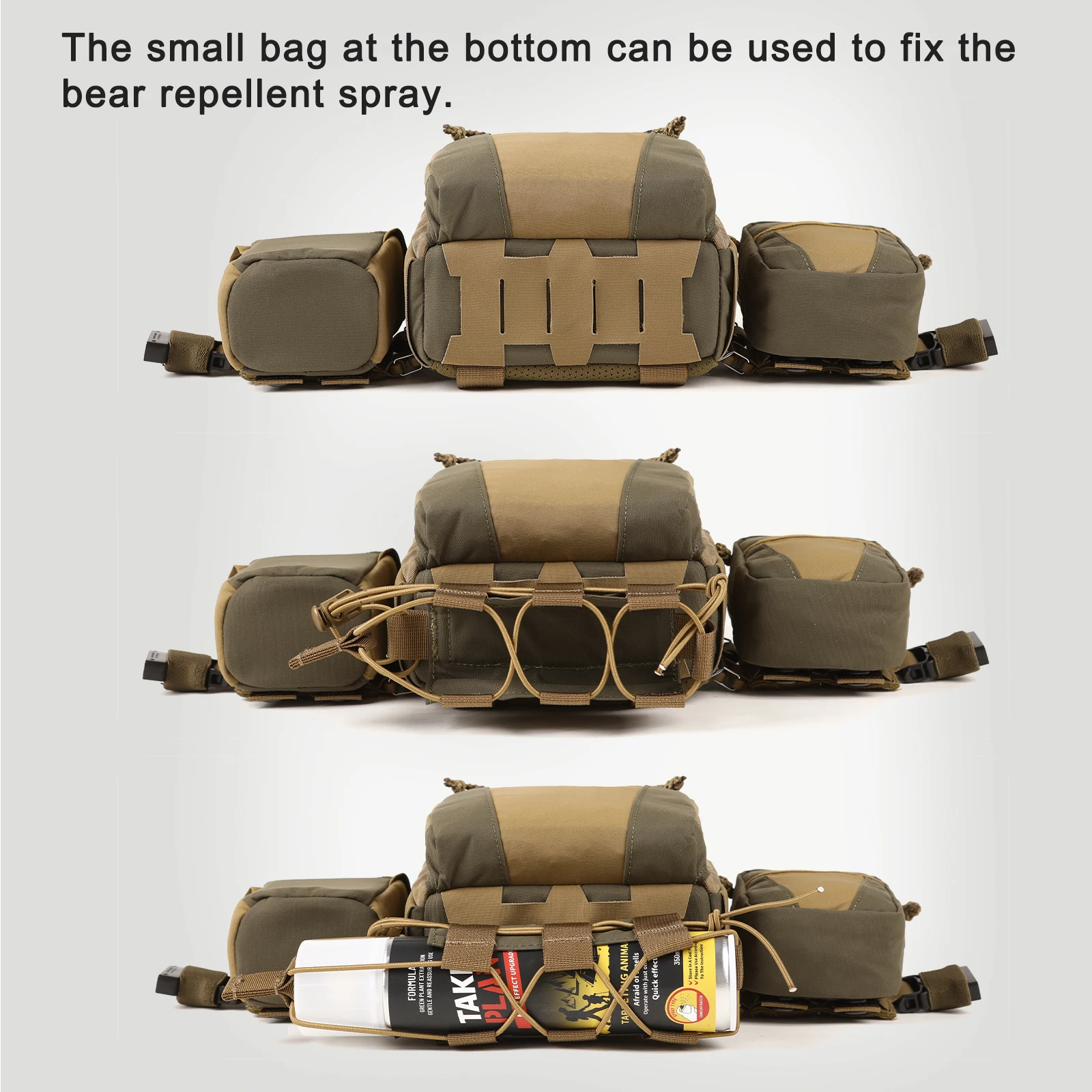 VOTAGOO Binocular Harness Case, Bino Chest Pack with Magnetic Closure and MOLLE System, Water-Repellent for Hunting Outdoor - view 6
