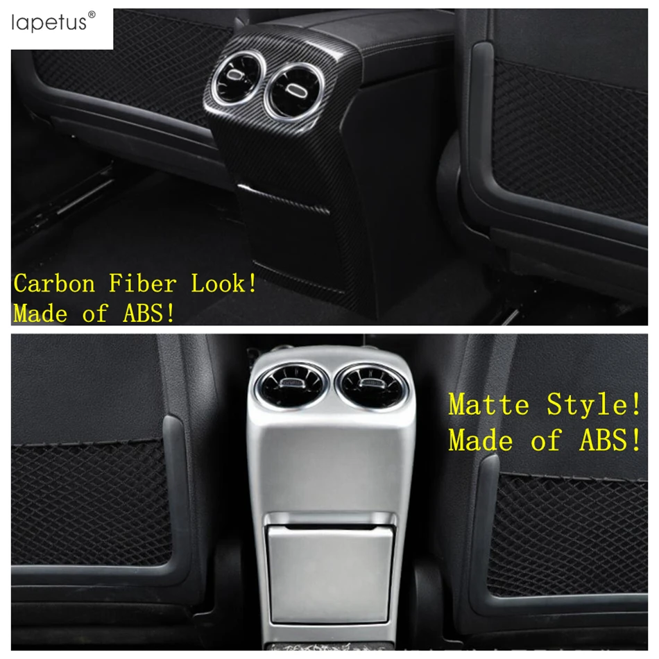 Car Rear Armrest Box Air AC Vent Outlet Frame Cover Trim ABS Accessories For Mercedes Benz A Class W177 A200 A220 2019 - 2024