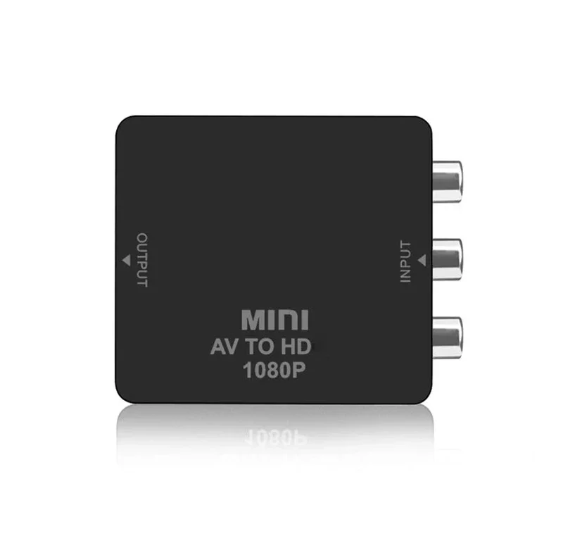 Mini AV to HDMI-Compatible Video Converter Box RCA AV HD CVBS to HD Adapter for PS4 PS3 PC DVD Xbox to TV HDTV Projector