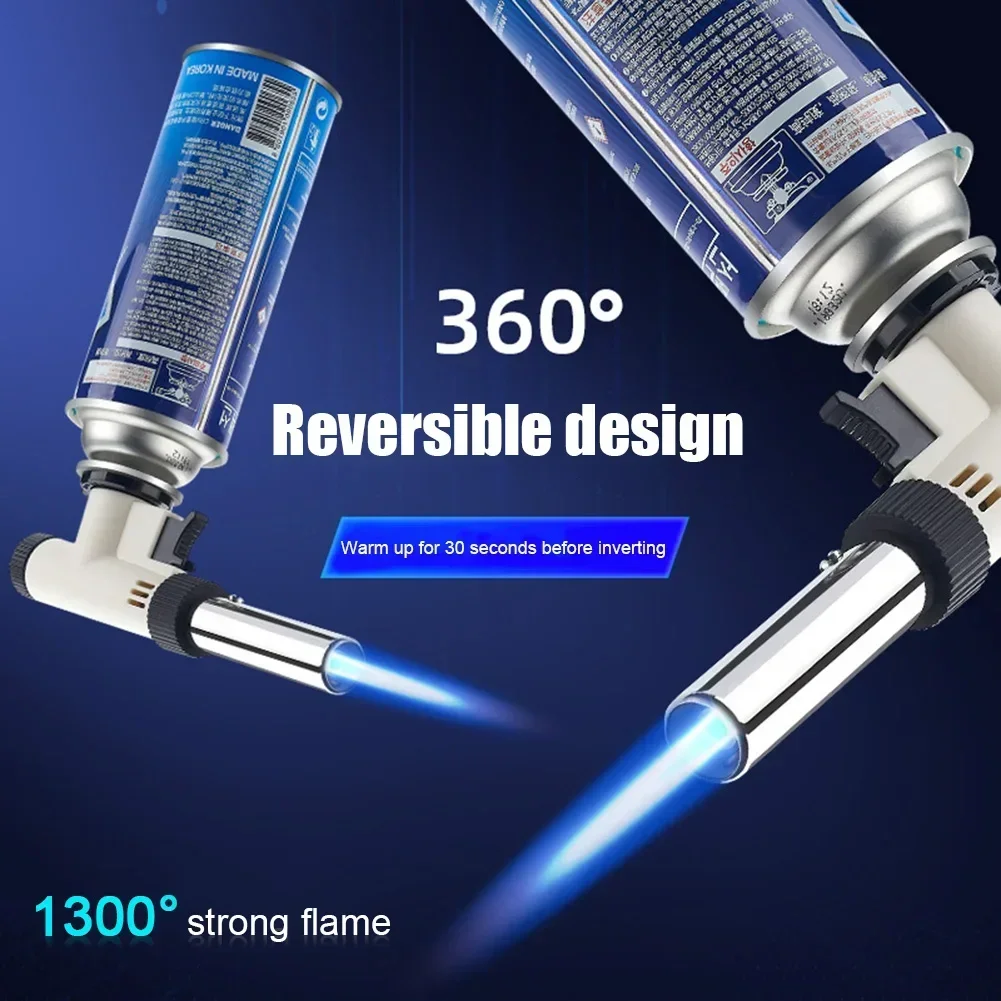 Flame Gun Welding Gas Torch Butane Burner Portable Outdoor BBQ Lighter Flamethrower Welding Equipment Kitchen Electron Ignition